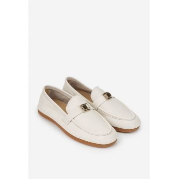 Pantofi dama bej cu ornament - Bej