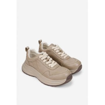 Pantofi dama  bej piele naturala - Bej