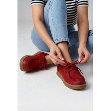 Pantofi dama  din piele bordo