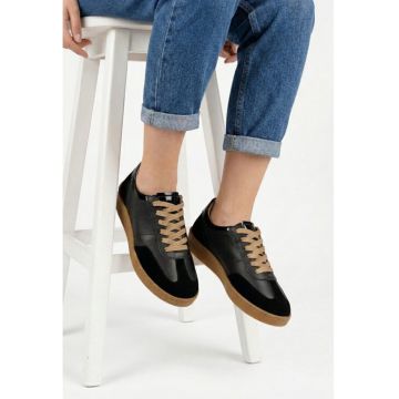 Pantofi dama din piele naturala - Negru