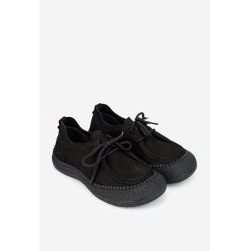 Pantofi dama din piele - Negru