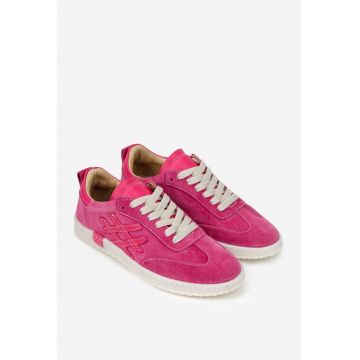 Pantofi dama  fuchsia din piele intoarsa