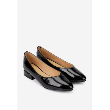 Pantofi dama NUR negri din piele lacuita