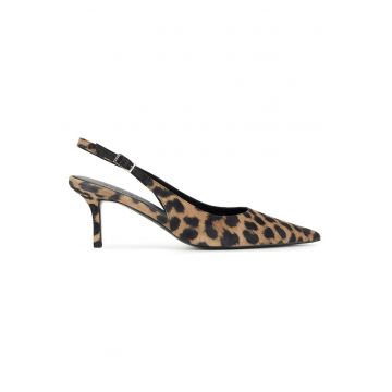 Pantofi dama  piele naturala - negru-maro