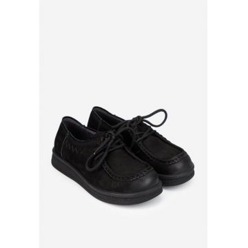 Pantofi dama  piele neagra - Negru