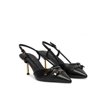 Pantofi dama -  toc stiletto - piele naturala - negru