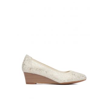 Pantofi de dama -  piele naturala - bej