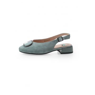Pantofi Decupati  2601491 din piele naturala - Albastru