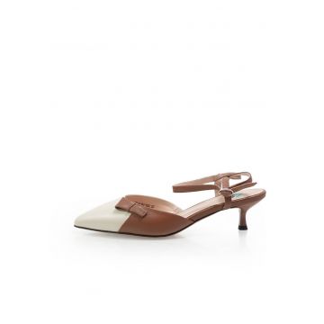 Pantofi Decupati  2601552 din piele naturala Maro