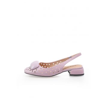 Pantofi Decupati  2602516 din piele naturala lacuita - Mov