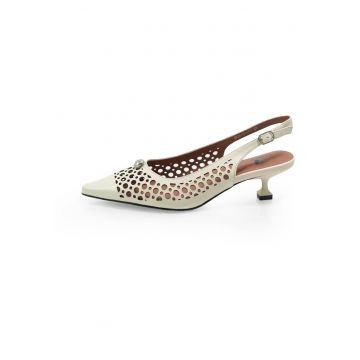 Pantofi Decupati  261111 din piele naturala - Alb
