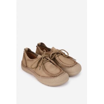 Pantofi  din piele bej - Bej