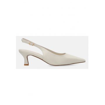 Pantofi din piele cu toc kitten