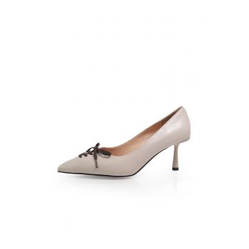 Pantofi Eleganti  2602600 din piele naturala Bej 36 - Bej
