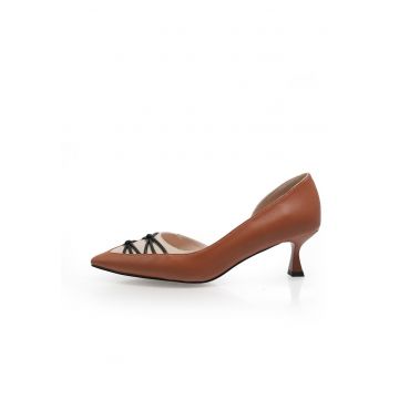 Pantofi Eleganti  2603140 din piele naturala - Maro