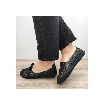 Pantofi Perforati Dama  6670-07 Negri - Negru - Negru