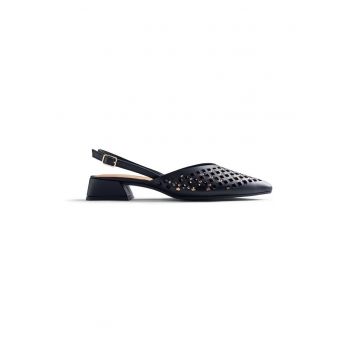 Pantofi slingback de piele Lagos - Negru