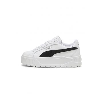 Pantofi sport Karmen II flatform de piele - Alb/Negru