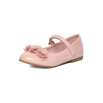 Balerini copii -  roz - material sintetic - inchidere velcro