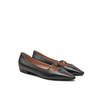 Balerini dama -  piele naturala - negru