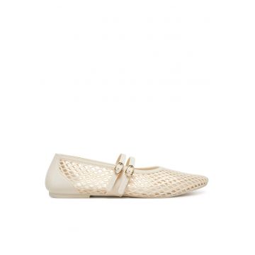 Balerini dama -  textil - bej