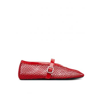 Balerini dama  textil - Rosu