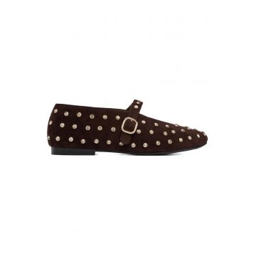 Balerini -  Piele naturala - Maro -
