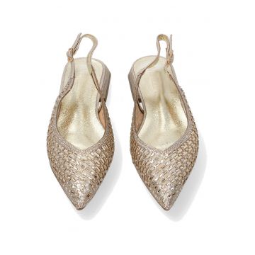 Balerini slingback - Auriu