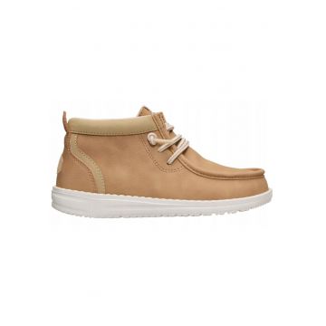 Mocasini Copii Piele Naturala Spuma EVA - Classic Wally Mid - Maro - Maro