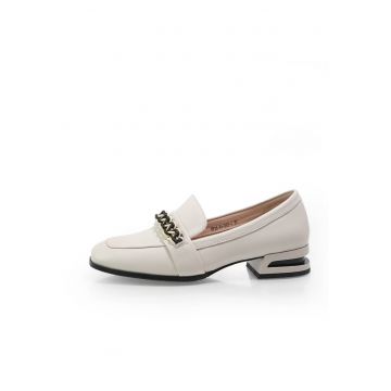 Pantofi  2601547 din piele naturala - Bej