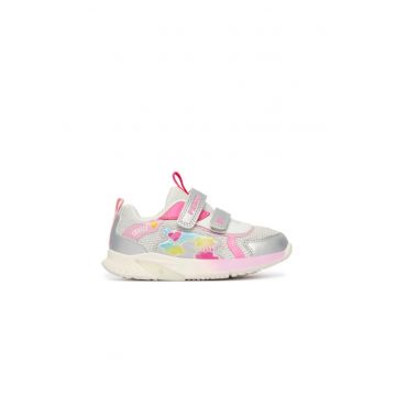 Pantofi copii -  adidasi fete - argintiu - velcro