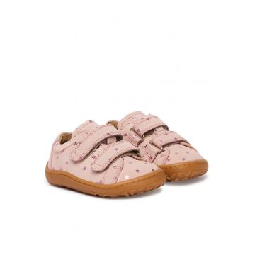 Pantofi copii -  piele naturala - roz - sistem inchidere Velcro