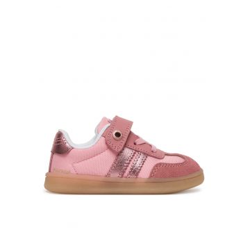 Pantofi copii -  piele naturala - velcro - roz