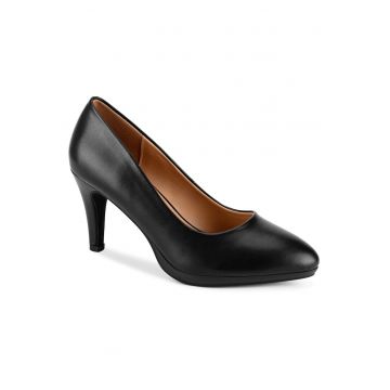 Pantofi cu toc -  clasic - sintetic - negru