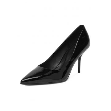 Pantofi cu toc inalt  piele naturala - negru