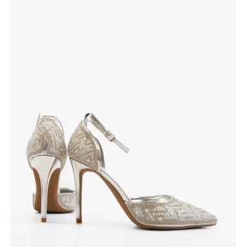 Pantofi cu toc Regal Argintii