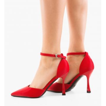 Pantofi cu toc Zaker Rosii