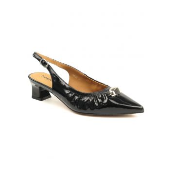 Pantofi dama piele naturala 58038 - Negru