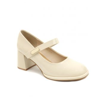 Pantofi dama piele naturala 91295 - Alb