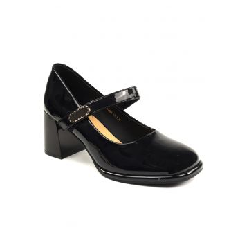 Pantofi dama piele naturala 91295 - Negru