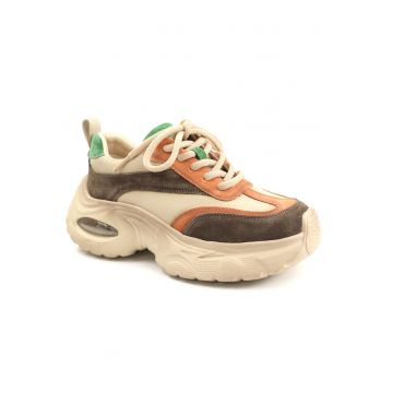 Pantofi dama piele naturala HY2158 - Gri