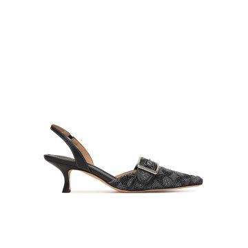Pantofi dama -  piele naturala - negru -