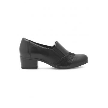 Pantofi dama -  piele naturala - negru -