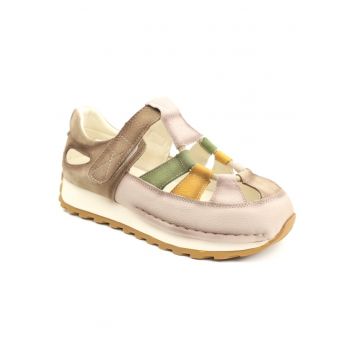 Pantofi dama primavara piele naturala KM9207 - Verde