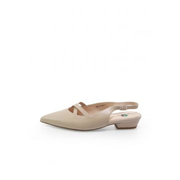Pantofi Decupati  2604243 din piele naturala - Bej