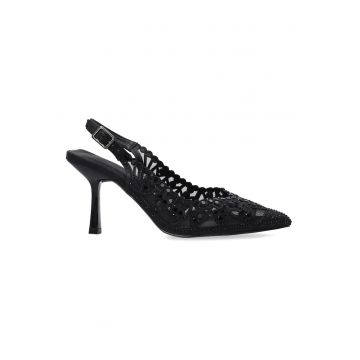 Pantofi din dantela cu strasuri -