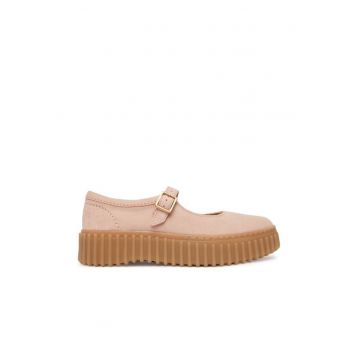 Pantofi  din piele naturala pentru dama - Roz