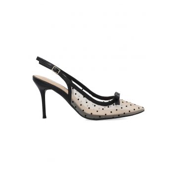 Pantofi eleganti cu funda si varf ascutit