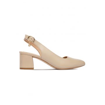 Pantofi femei -  piele naturala - bej