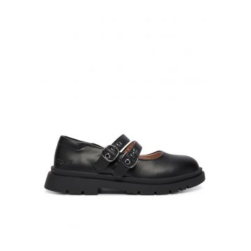 Pantofi fete  piele ecologica - negru
